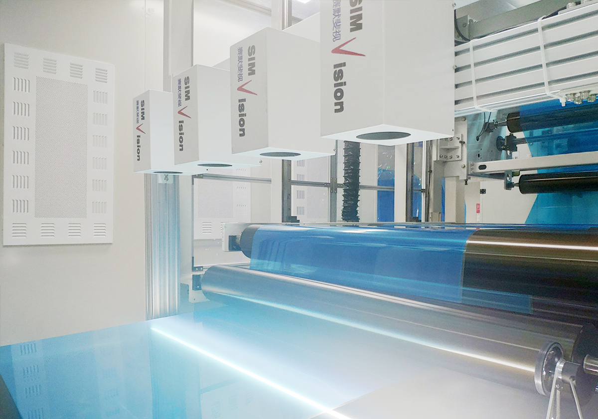 薄膜視覺(jué)檢測(cè)，主要檢測(cè)孔洞，糊料等瑕疵